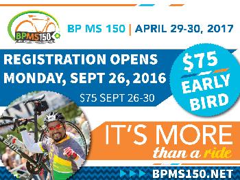 2017 BP MS 150 Registration is Open!
